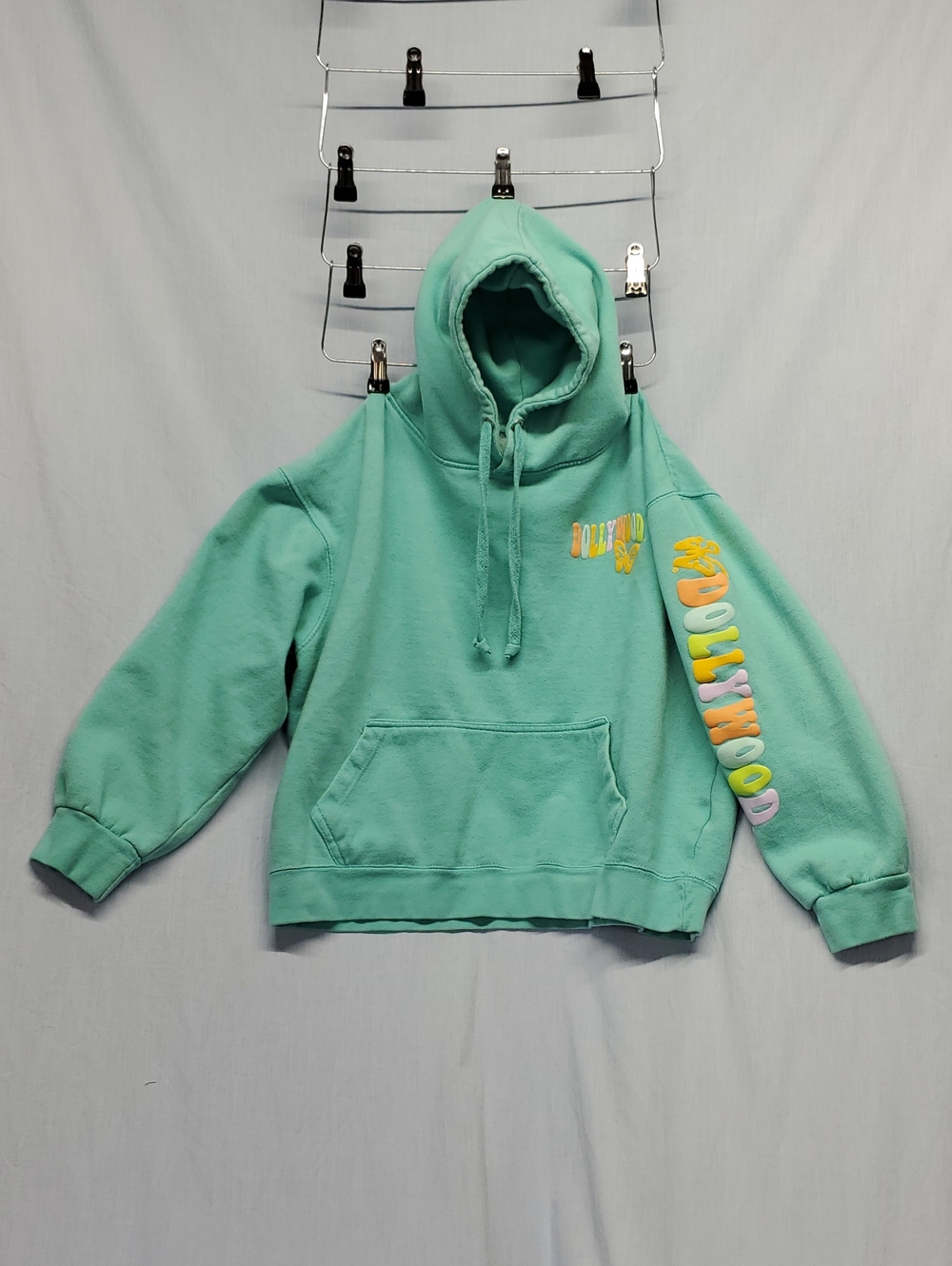 Dollywood Mint Green Graphic Pullover Hoodie #310